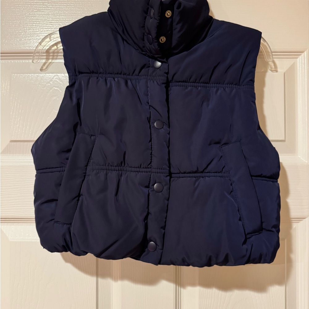 Divided Navy Puffer Vest